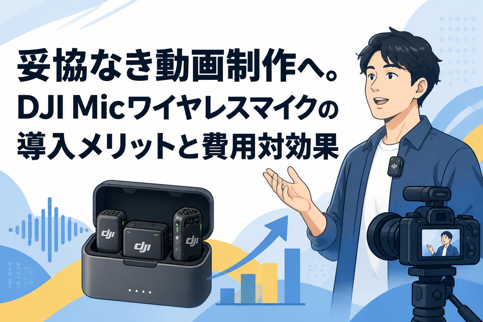 妥協なき動画制作へ。DJI Micワイヤレスマイクの導入メリットと費用対効果