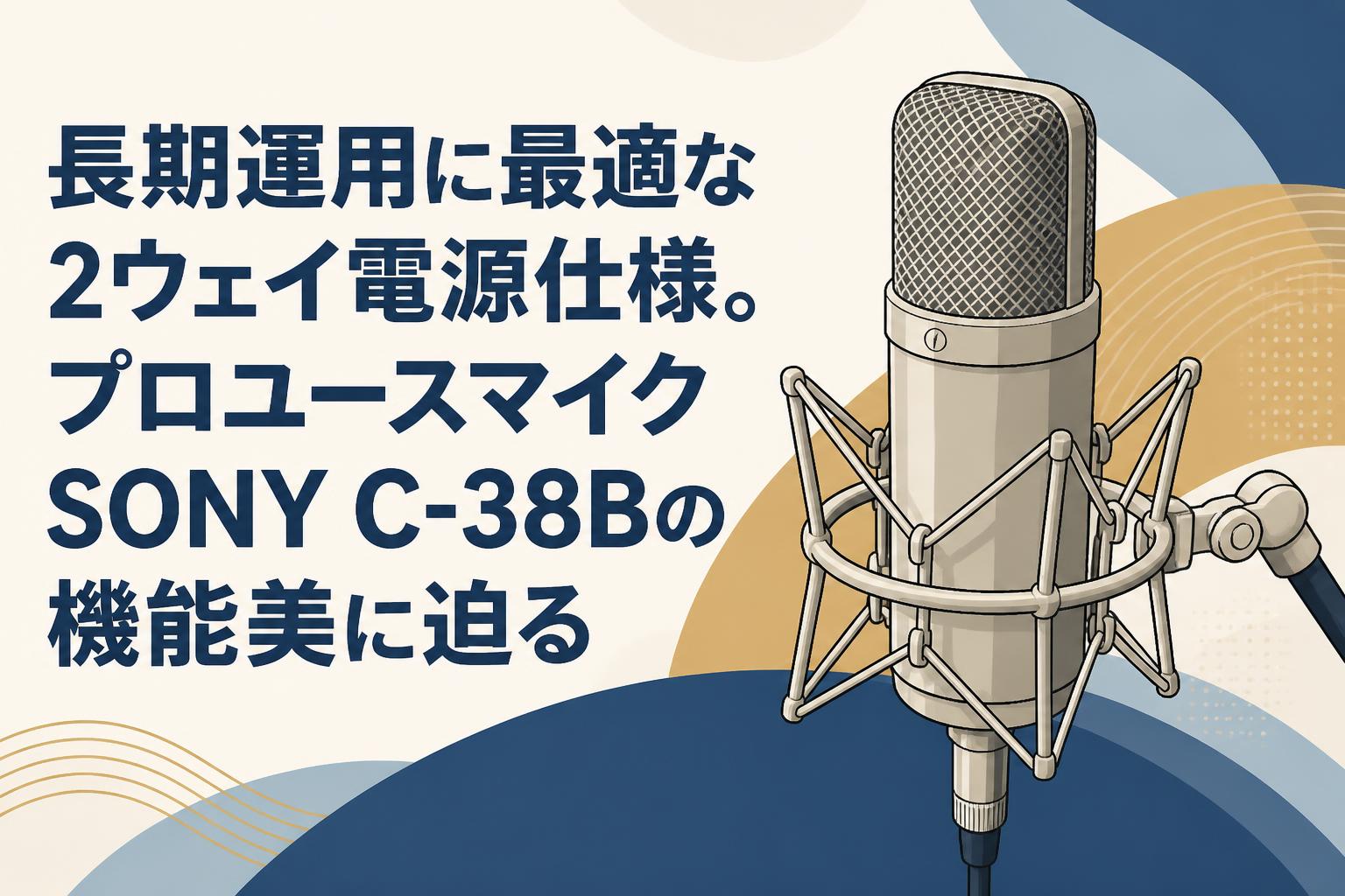 長期運用に最適な2ウェイ電源仕様。プロユースマイクSONY C-38Bの機能美に迫る