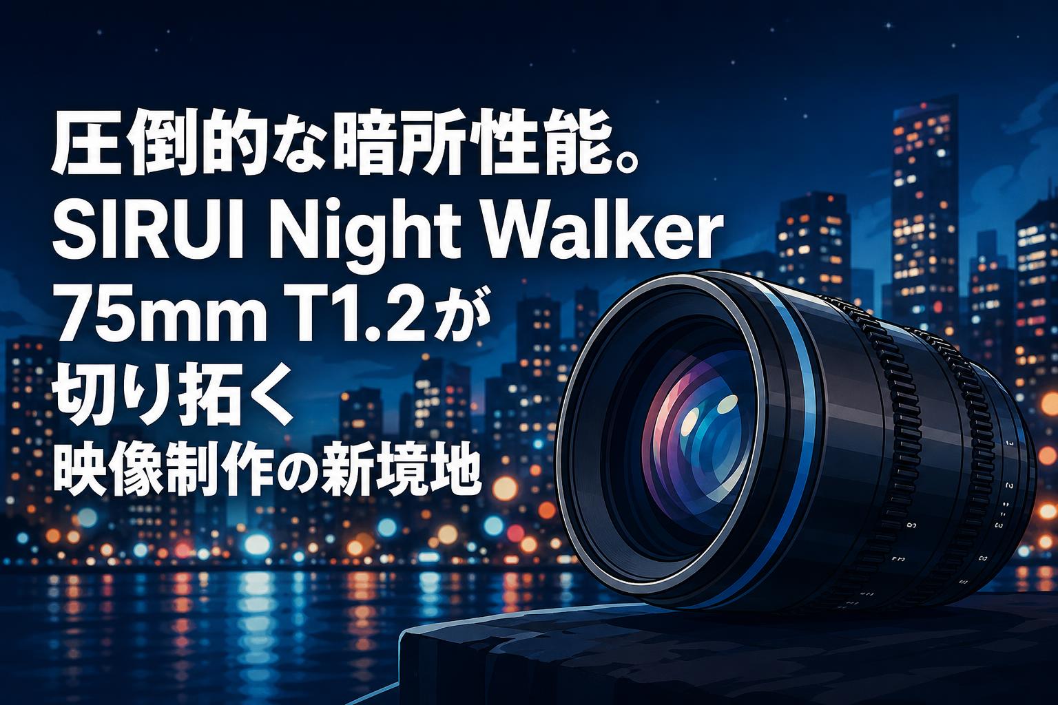 圧倒的な暗所性能。SIRUI Night Walker 75mm T1.2が切り拓く映像制作の新境地