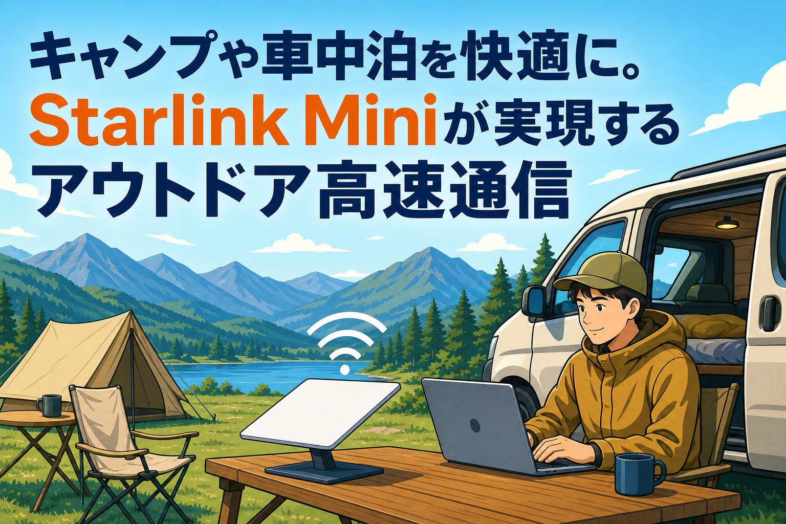 キャンプや車中泊を快適に。Starlink Miniが実現するアウトドア高速通信