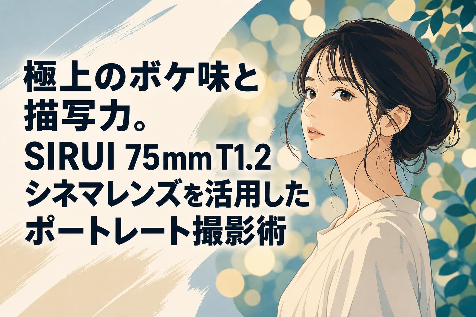 極上のボケ味と描写力。SIRUI 75mm T1.2シネマレンズを活用したポートレート撮影術