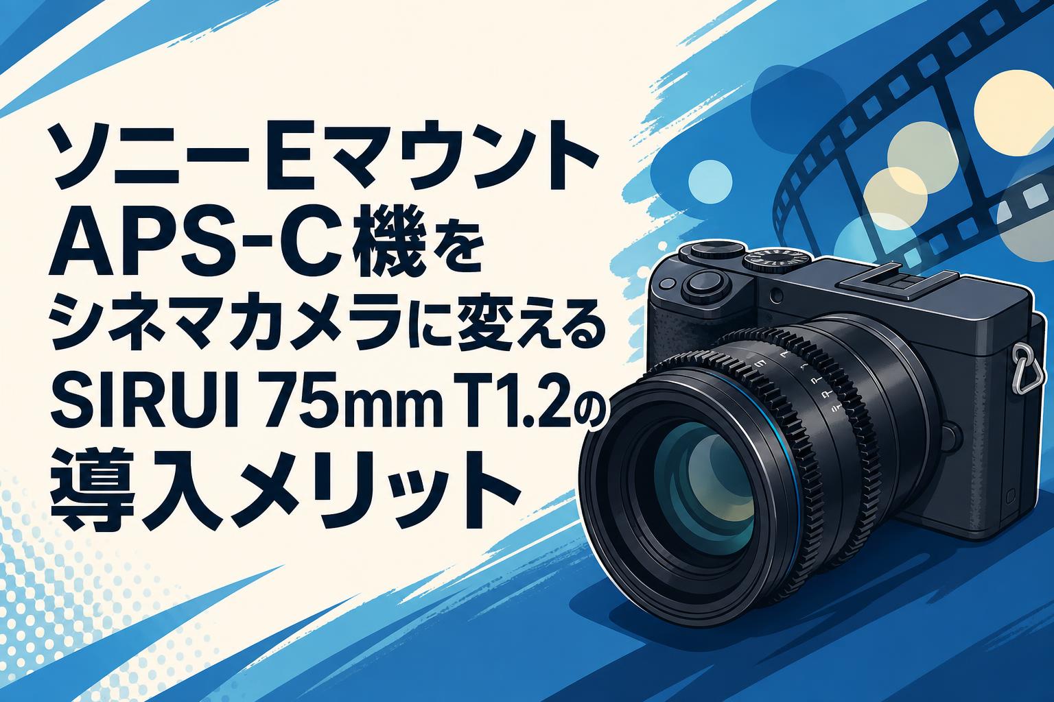 ソニーEマウントAPS-C機をシネマカメラに変えるSIRUI 75mm T1.2の導入メリット