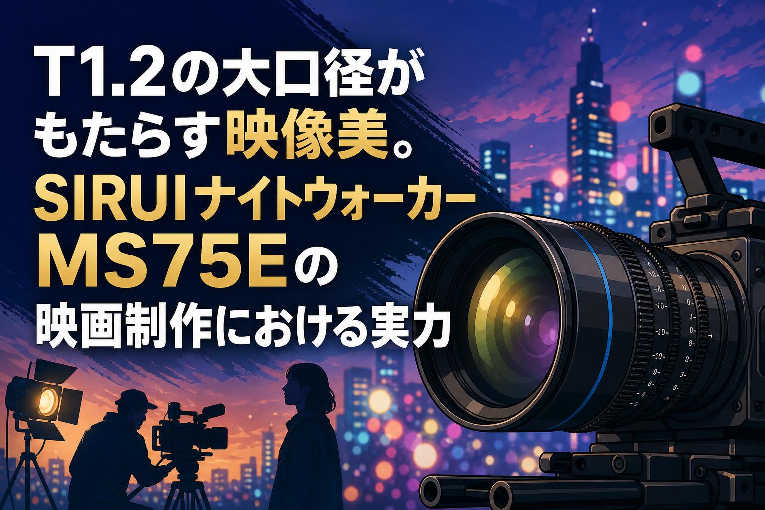T1.2の大口径がもたらす映像美。SIRUIナイトウォーカーMS75Eの映画制作における実力