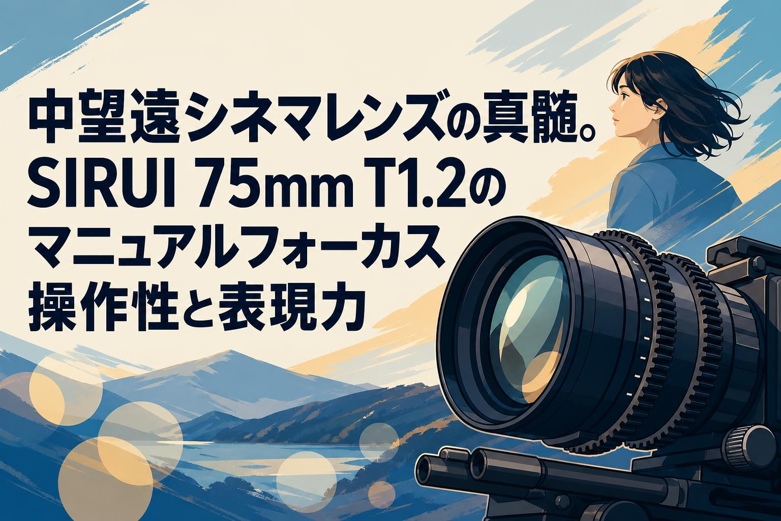 中望遠シネマレンズの真髄。SIRUI 75mm T1.2のマニュアルフォーカス操作性と表現力