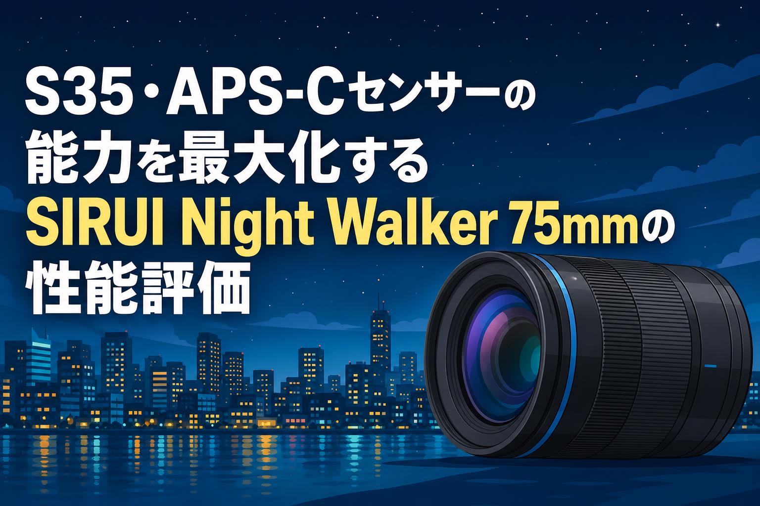 S35・APS-Cセンサーの能力を最大化するSIRUI Night Walker 75mmの性能評価