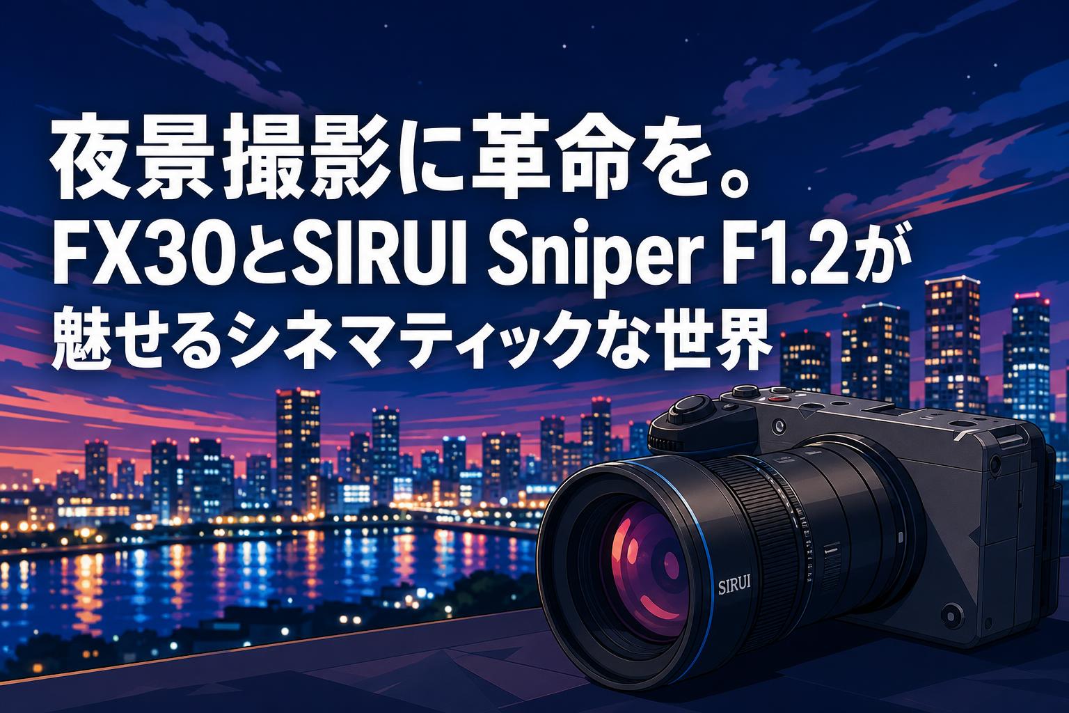 夜景撮影に革命を。FX30とSIRUI Sniper F1.2が魅せるシネマティックな世界