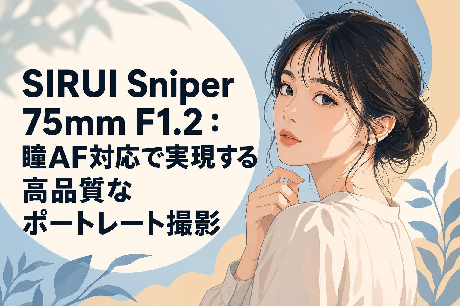 SIRUI Sniper 75mm F1.2：瞳AF対応で実現する高品質なポートレート撮影