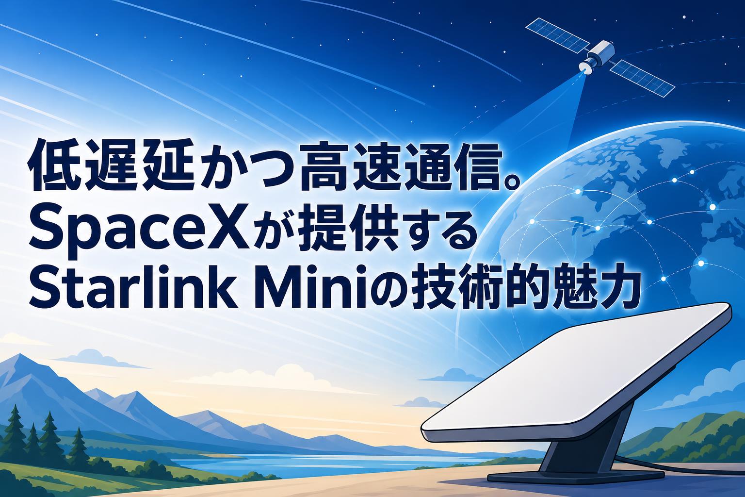 低遅延かつ高速通信。SpaceXが提供するStarlink Miniの技術的魅力