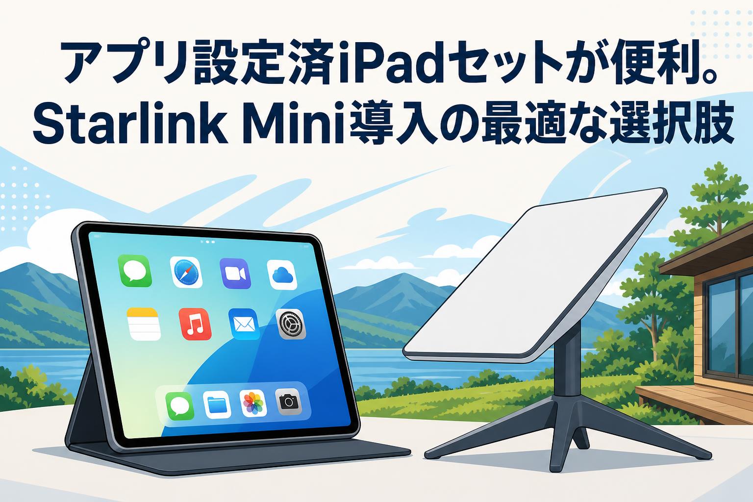 アプリ設定済iPadセットが便利。Starlink Mini導入の最適な選択肢