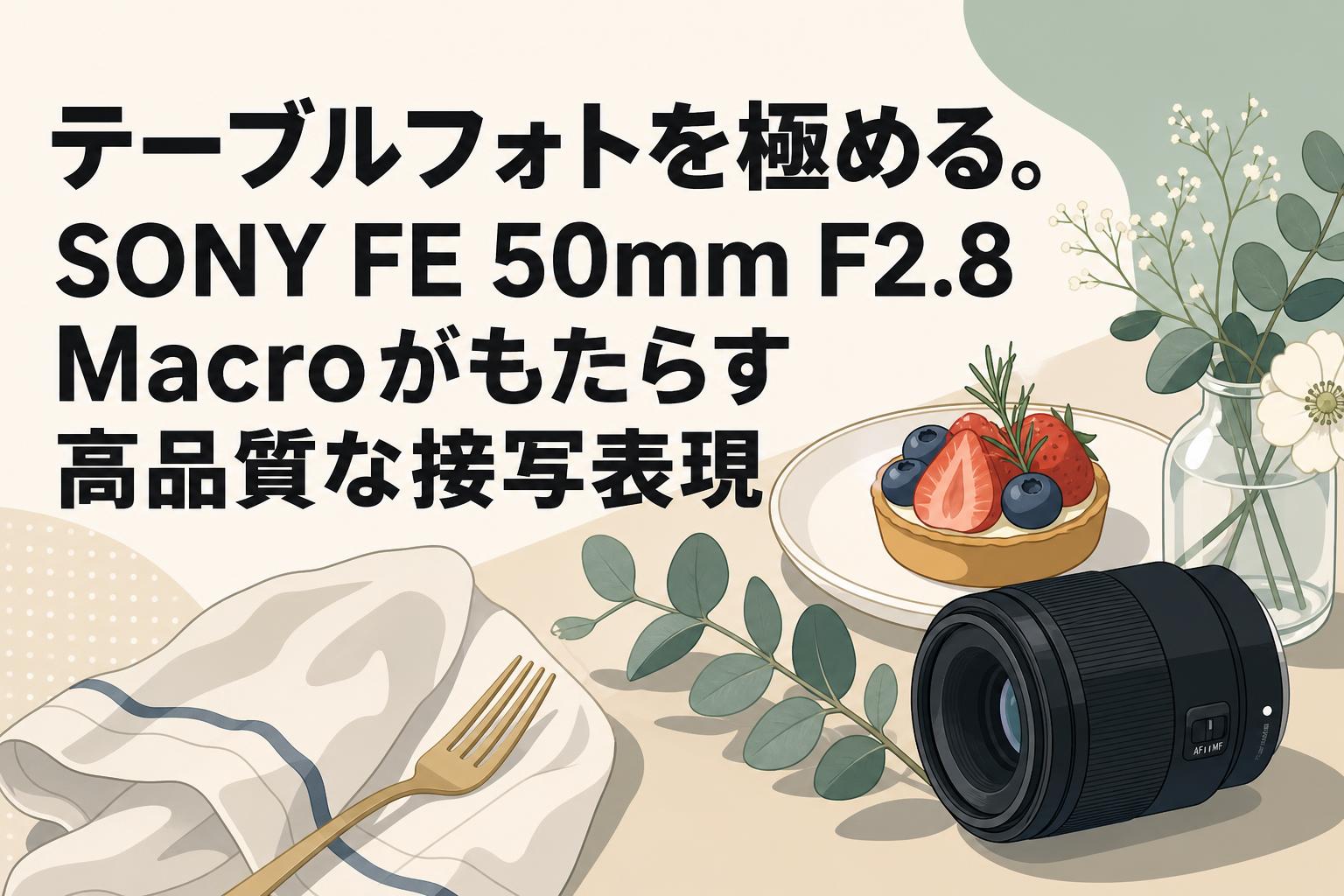 テーブルフォトを極める。SONY FE 50mm F2.8 Macroがもたらす高品質な接写表現