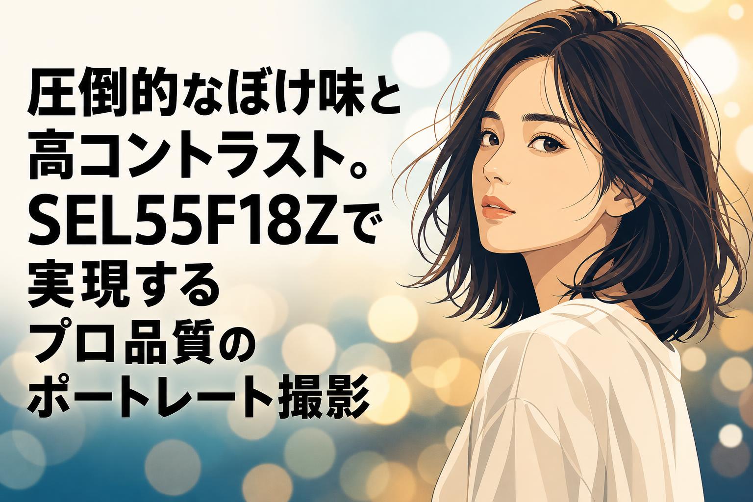 圧倒的なぼけ味と高コントラスト。SEL55F18Zで実現するプロ品質のポートレート撮影
