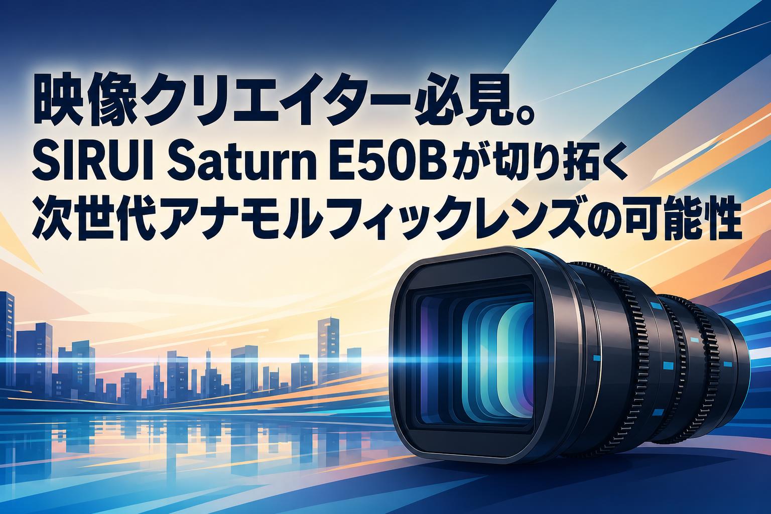 映像クリエイター必見。SIRUI Saturn E50Bが切り拓く次世代アナモルフィックレンズの可能性
