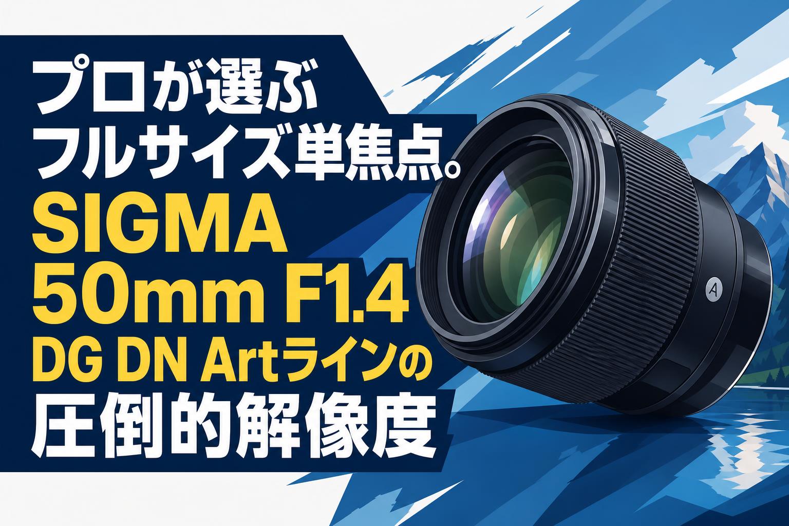 プロが選ぶフルサイズ単焦点。SIGMA 50mm F1.4 DG DN Artラインの圧倒的解像度
