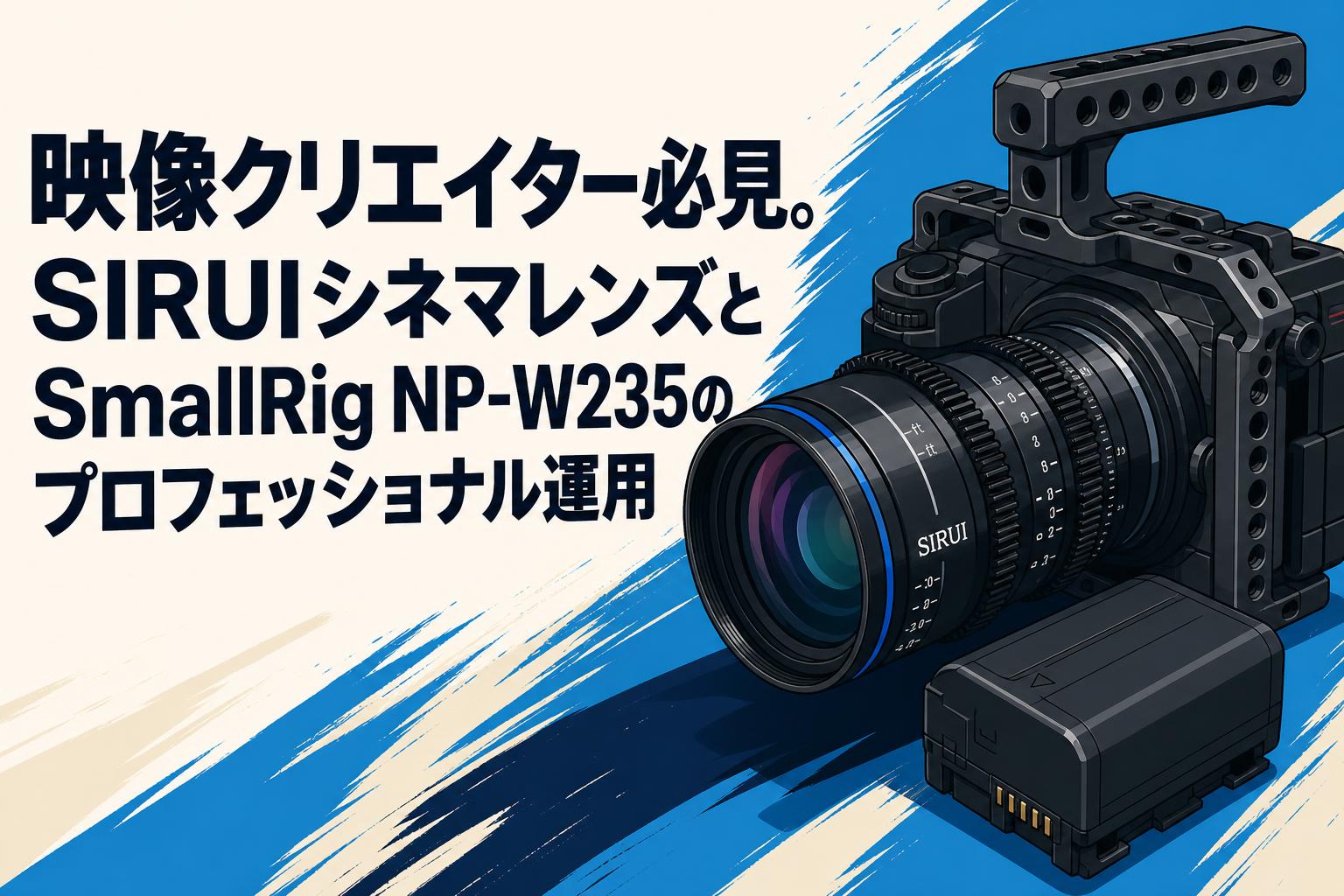 映像クリエイター必見。SIRUIシネマレンズとSmallRig NP-W235のプロフェッショナル運用
