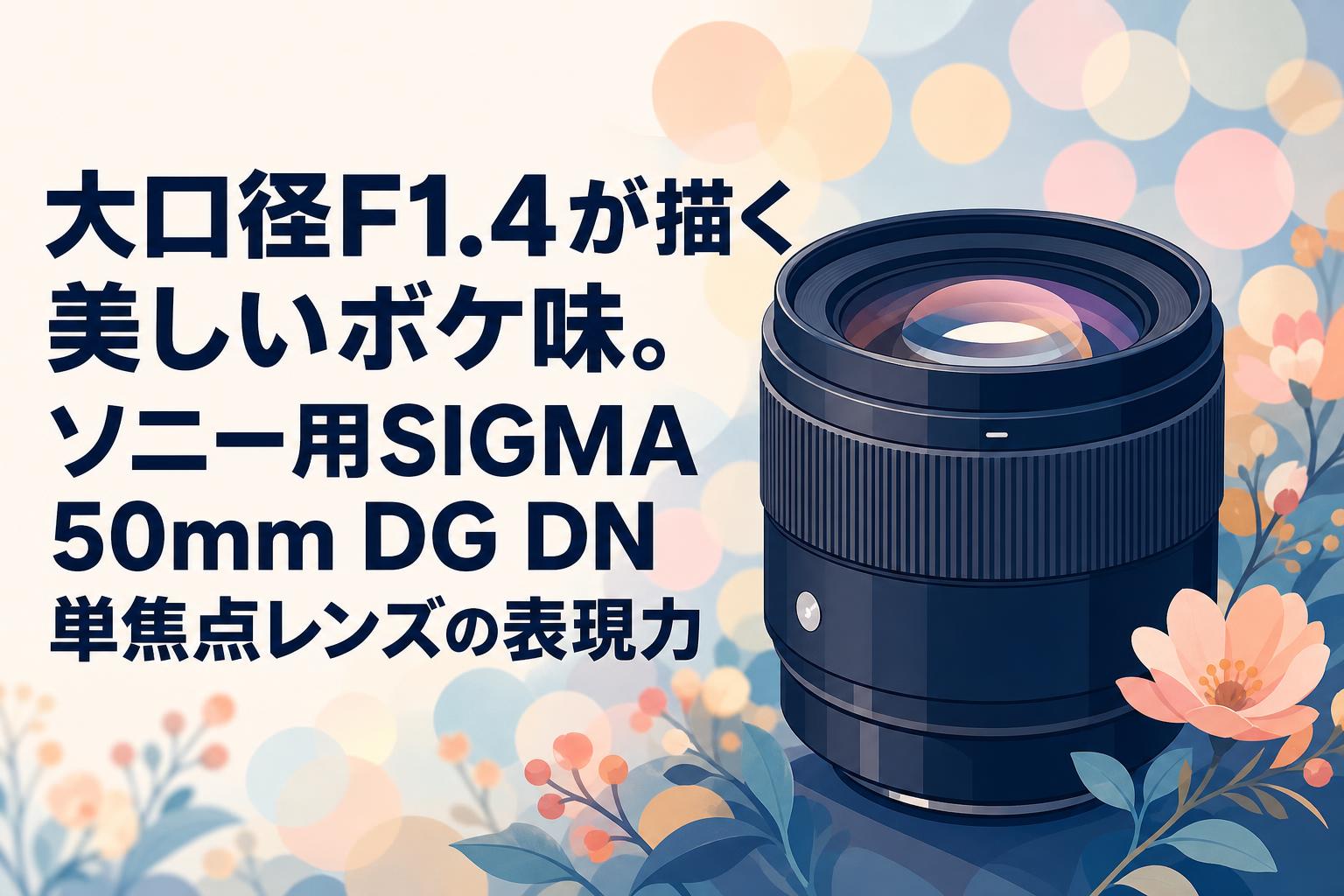 大口径F1.4が描く美しいボケ味。ソニー用SIGMA 50mm DG DN単焦点レンズの表現力