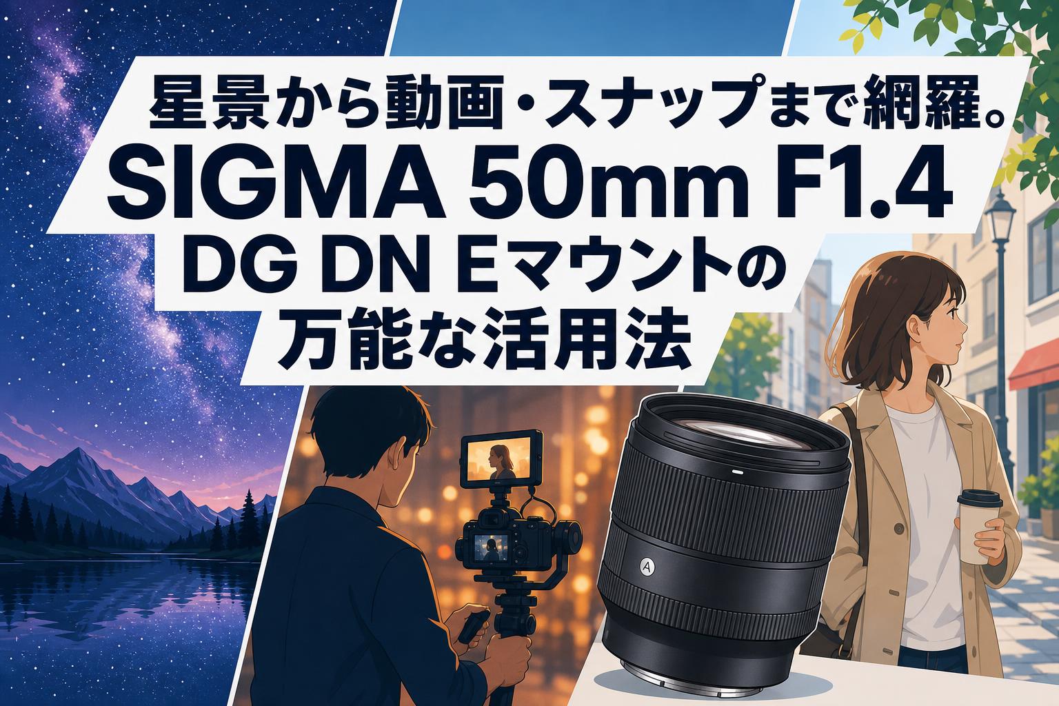 星景から動画・スナップまで網羅。SIGMA 50mm F1.4 DG DN Eマウントの万能な活用法