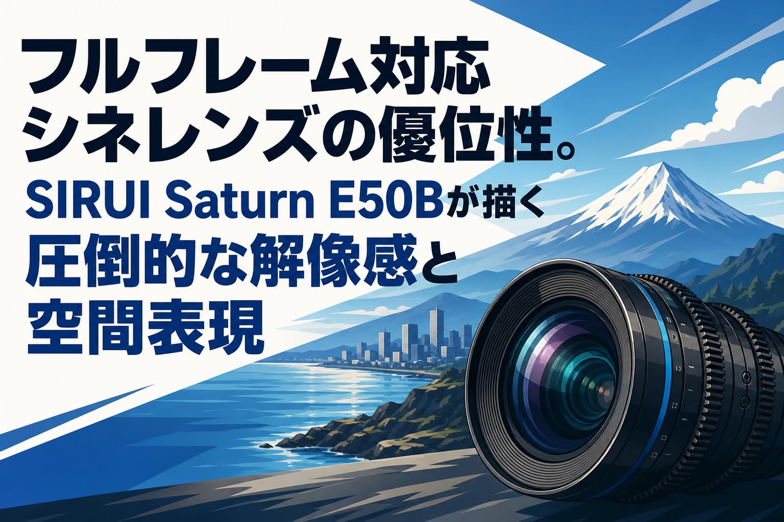 フルフレーム対応シネレンズの優位性。SIRUI Saturn E50Bが描く圧倒的な解像感と空間表現