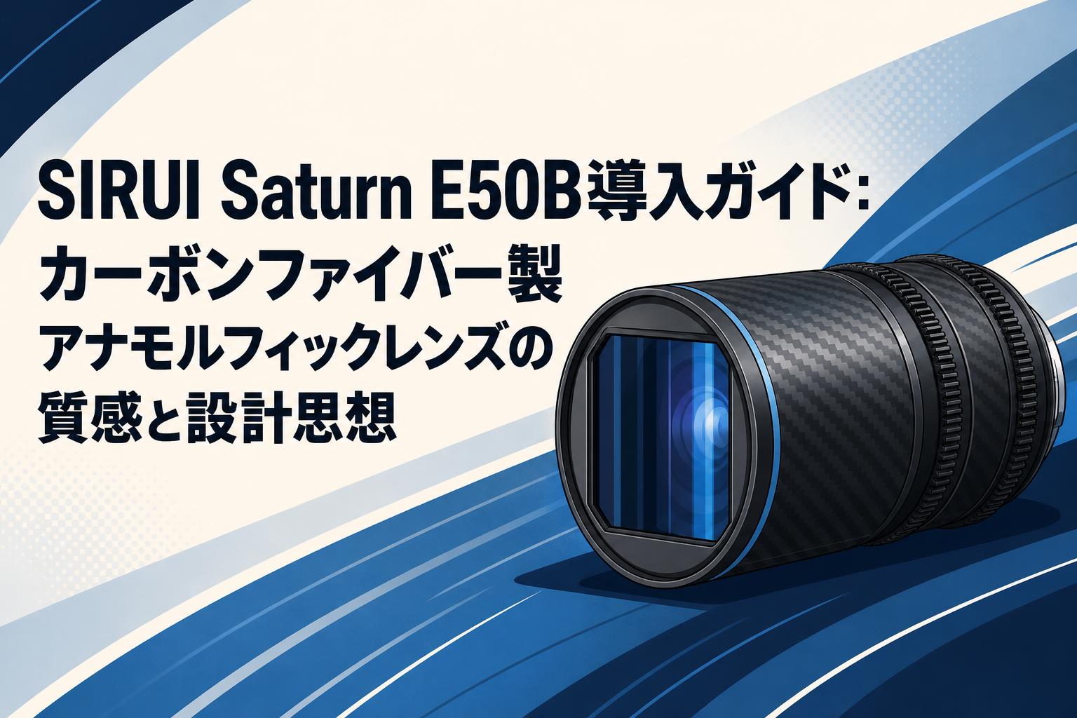 SIRUI Saturn E50B導入ガイド：カーボンファイバー製アナモルフィックレンズの質感と設計思想