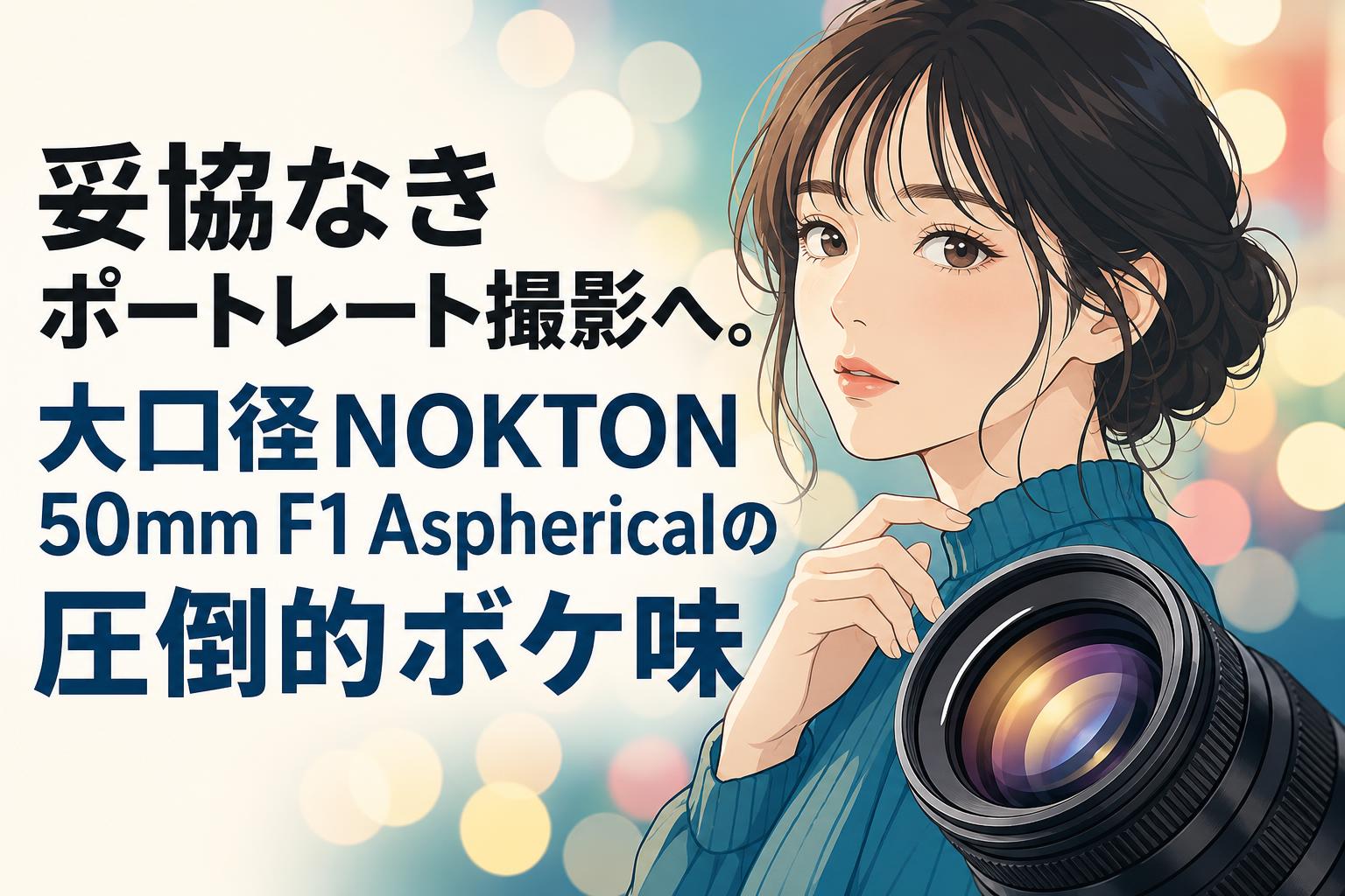 妥協なきポートレート撮影へ。大口径NOKTON 50mm F1 Asphericalの圧倒的ボケ味