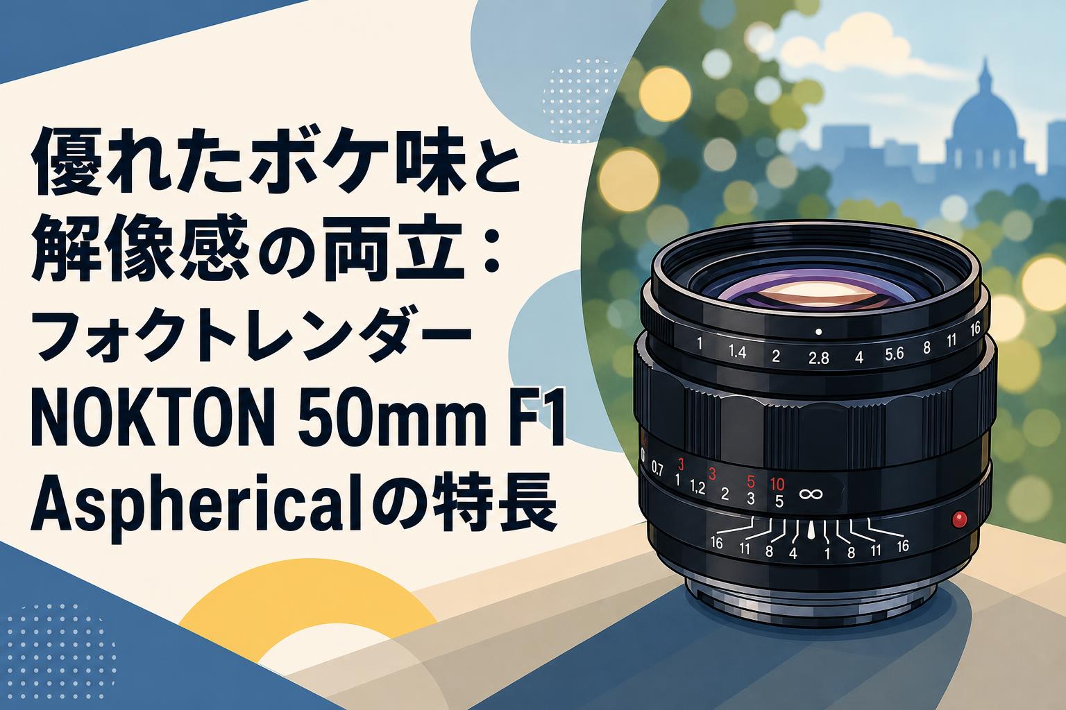 優れたボケ味と解像感の両立：フォクトレンダー NOKTON 50mm F1 Asphericalの特長