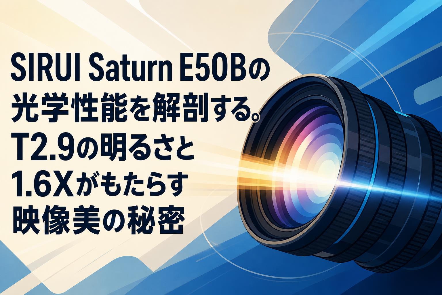 SIRUI Saturn E50Bの光学性能を解剖する。T2.9の明るさと1.6Xがもたらす映像美の秘密