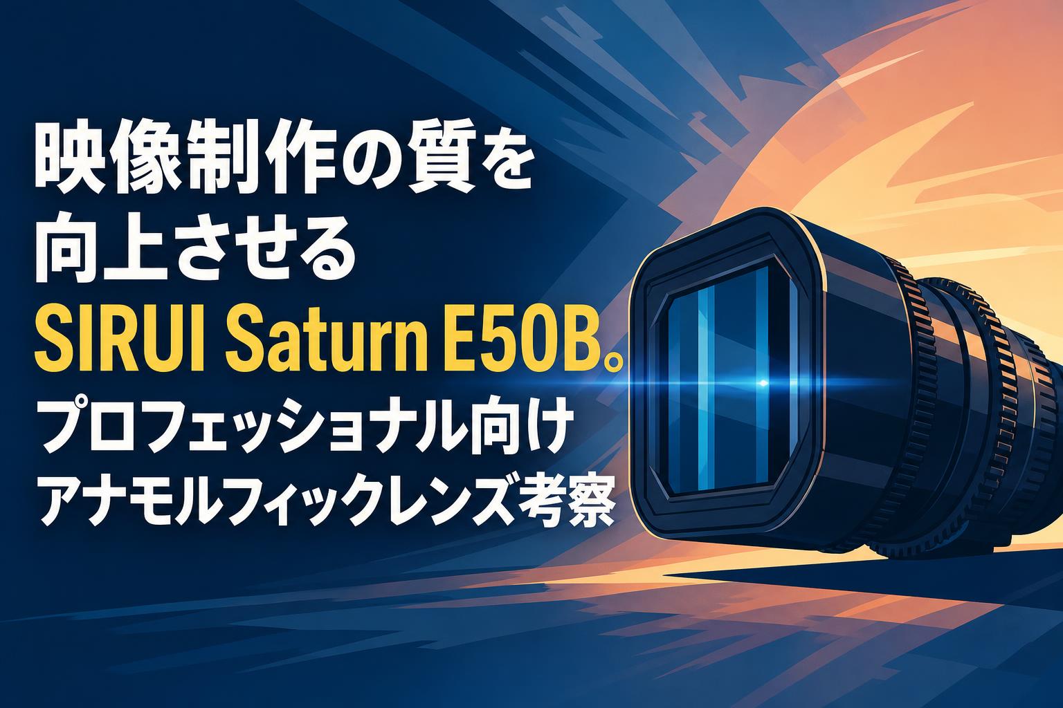 映像制作の質を向上させるSIRUI Saturn E50B。プロフェッショナル向けアナモルフィックレンズ考察