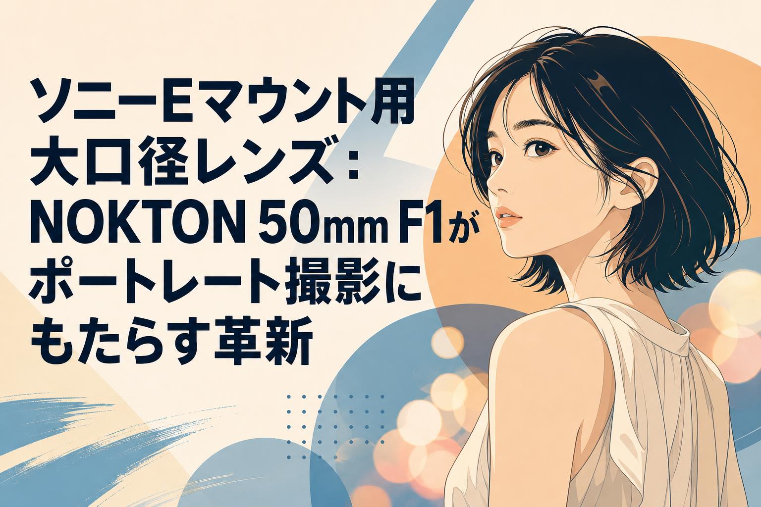 ソニーEマウント用大口径レンズ：NOKTON 50mm F1がポートレート撮影にもたらす革新