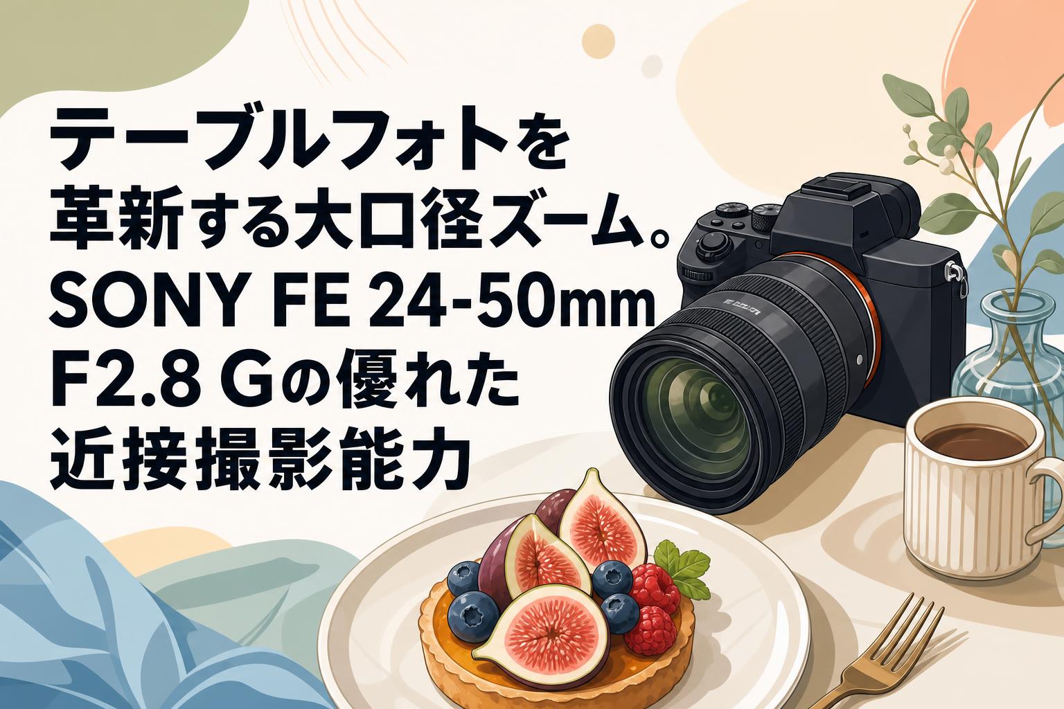 テーブルフォトを革新する大口径ズーム。SONY FE 24-50mm F2.8 Gの優れた近接撮影能力