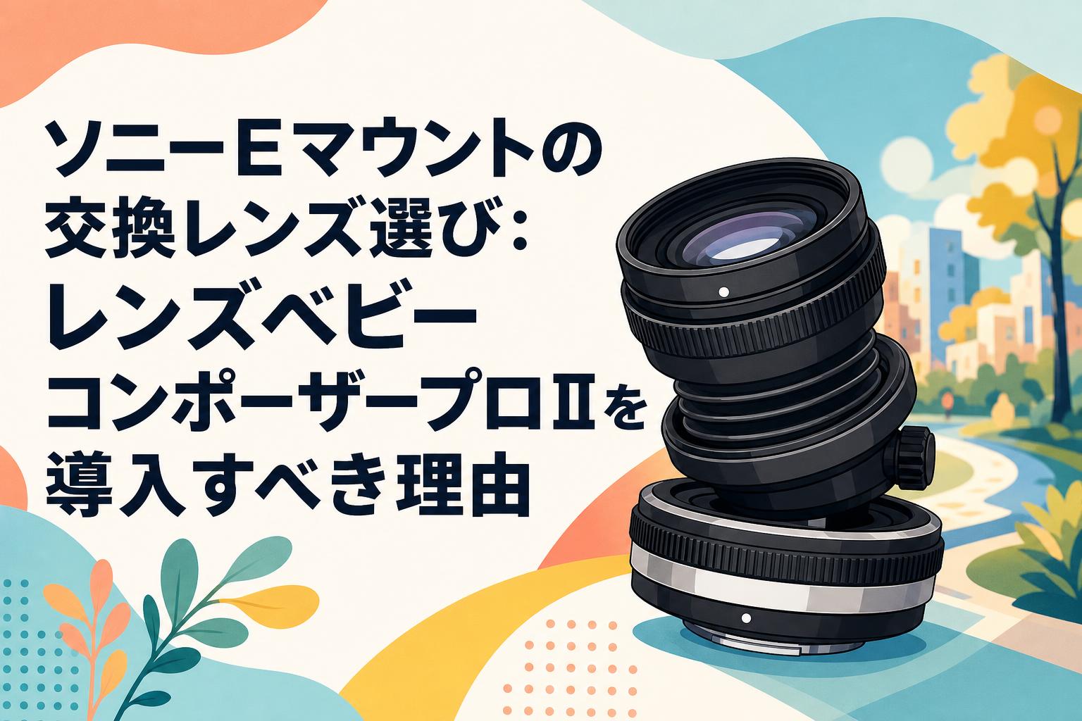 ソニーEマウントの交換レンズ選び：レンズベビー コンポーザープロⅡを導入すべき理由