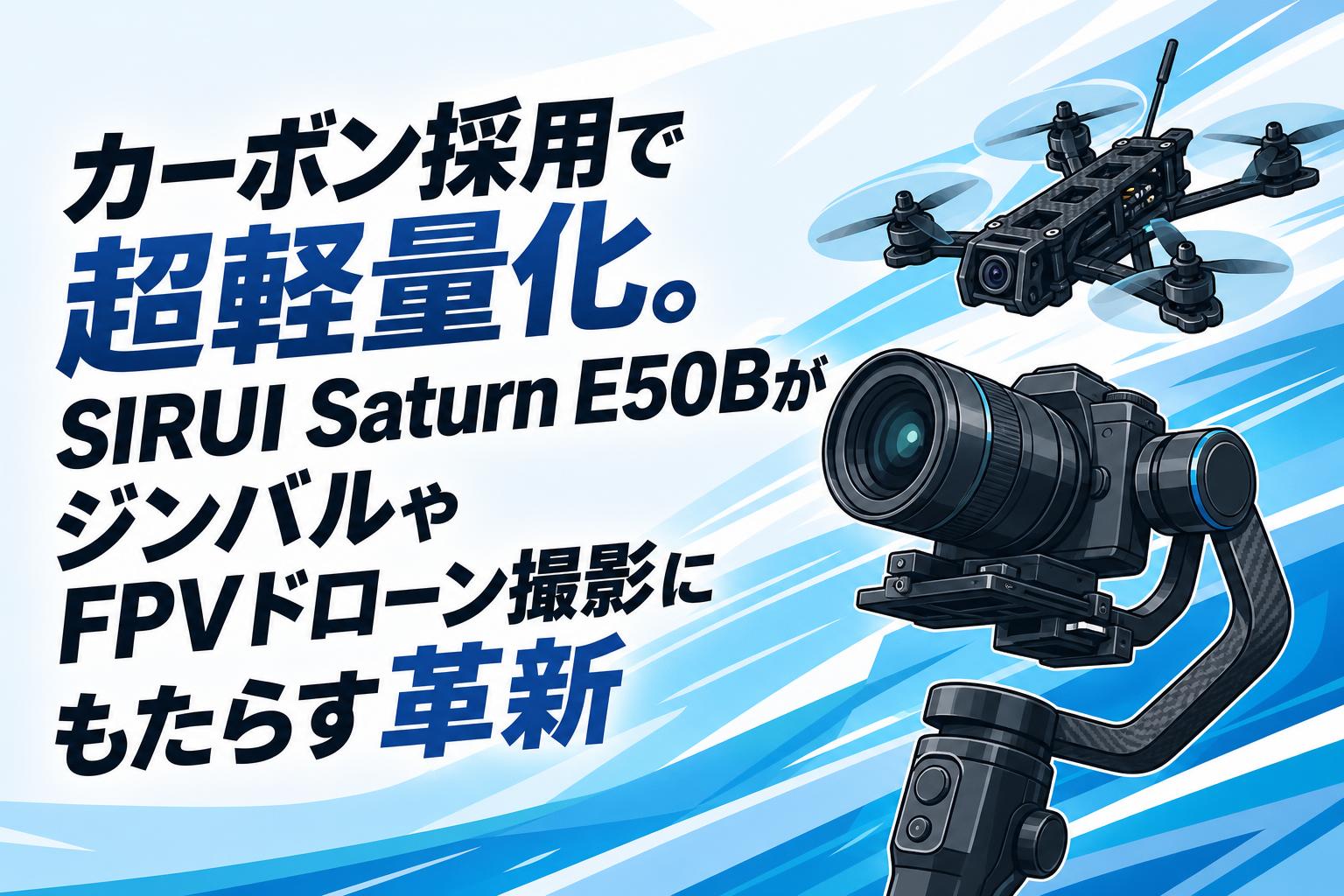 カーボン採用で超軽量化。SIRUI Saturn E50BがジンバルやFPVドローン撮影にもたらす革新