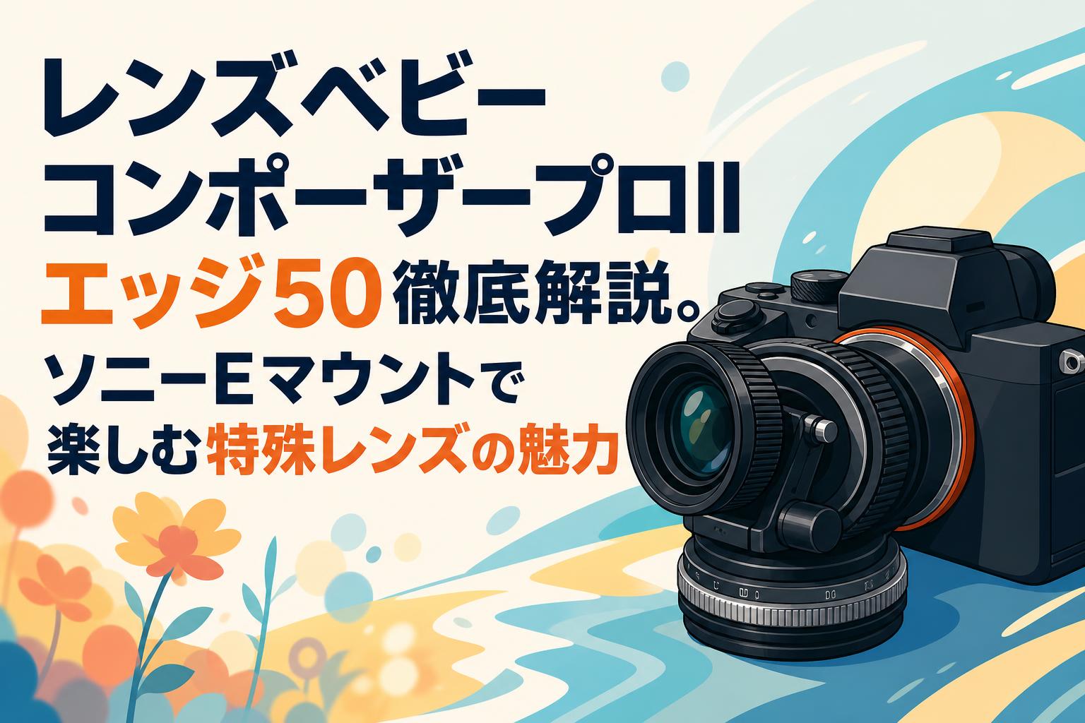 レンズベビー コンポーザープロII エッジ50徹底解説。ソニーEマウントで楽しむ特殊レンズの魅力
