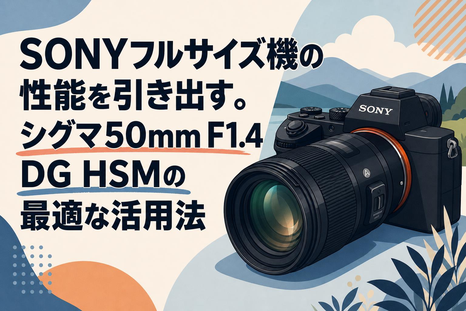 SONYフルサイズ機の性能を引き出す。シグマ50mm F1.4 DG HSMの最適な活用法