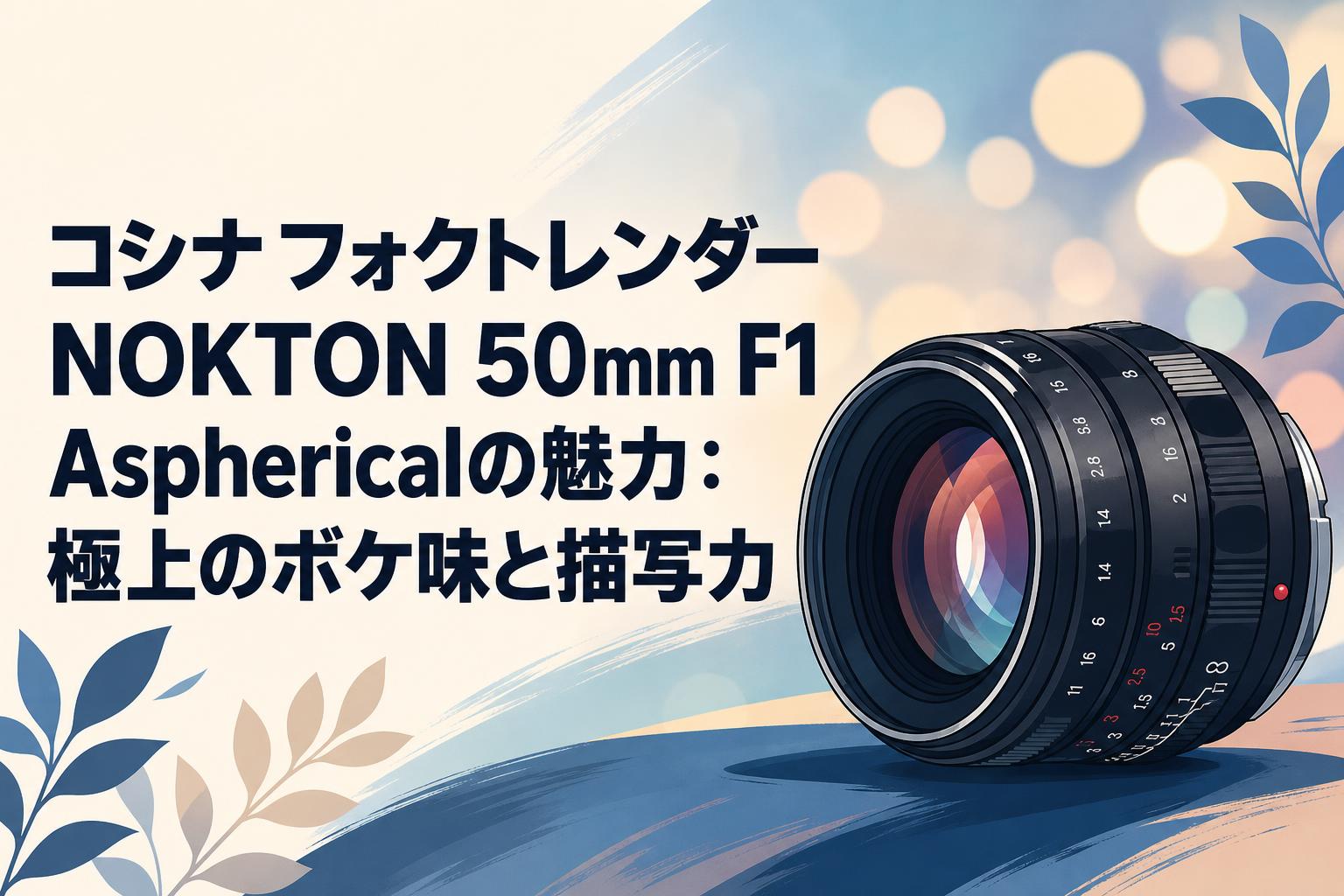 コシナ フォクトレンダー NOKTON 50mm F1 Asphericalの魅力：極上のボケ味と描写力