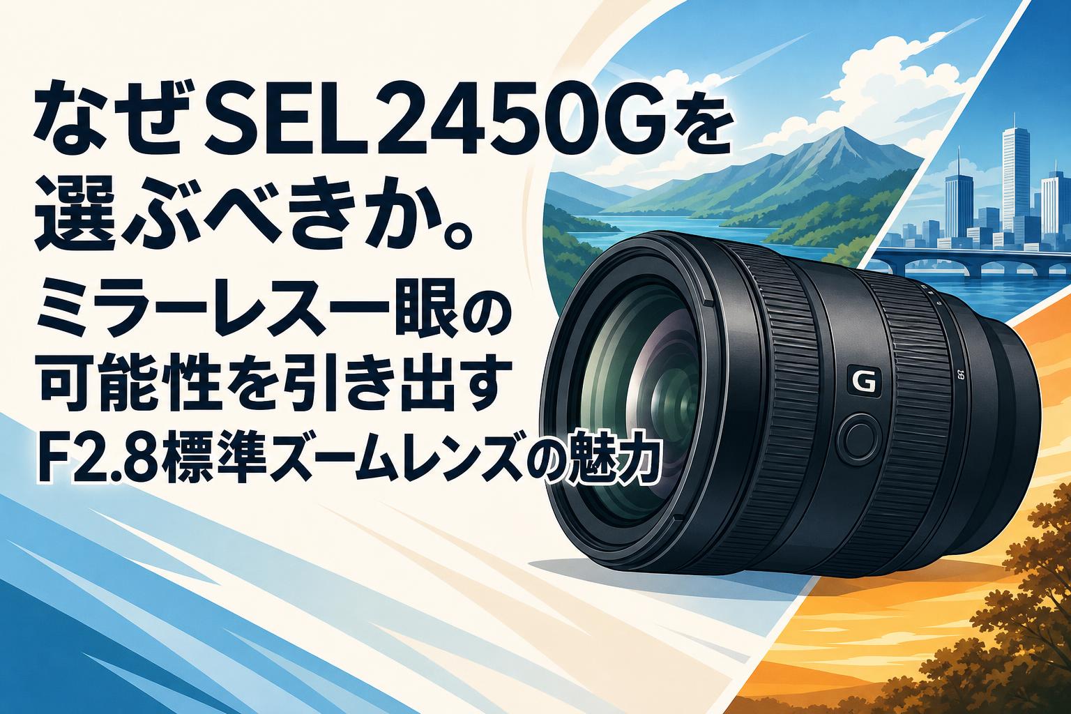なぜSEL2450Gを選ぶべきか。ミラーレス一眼の可能性を引き出すF2.8標準ズームレンズの魅力