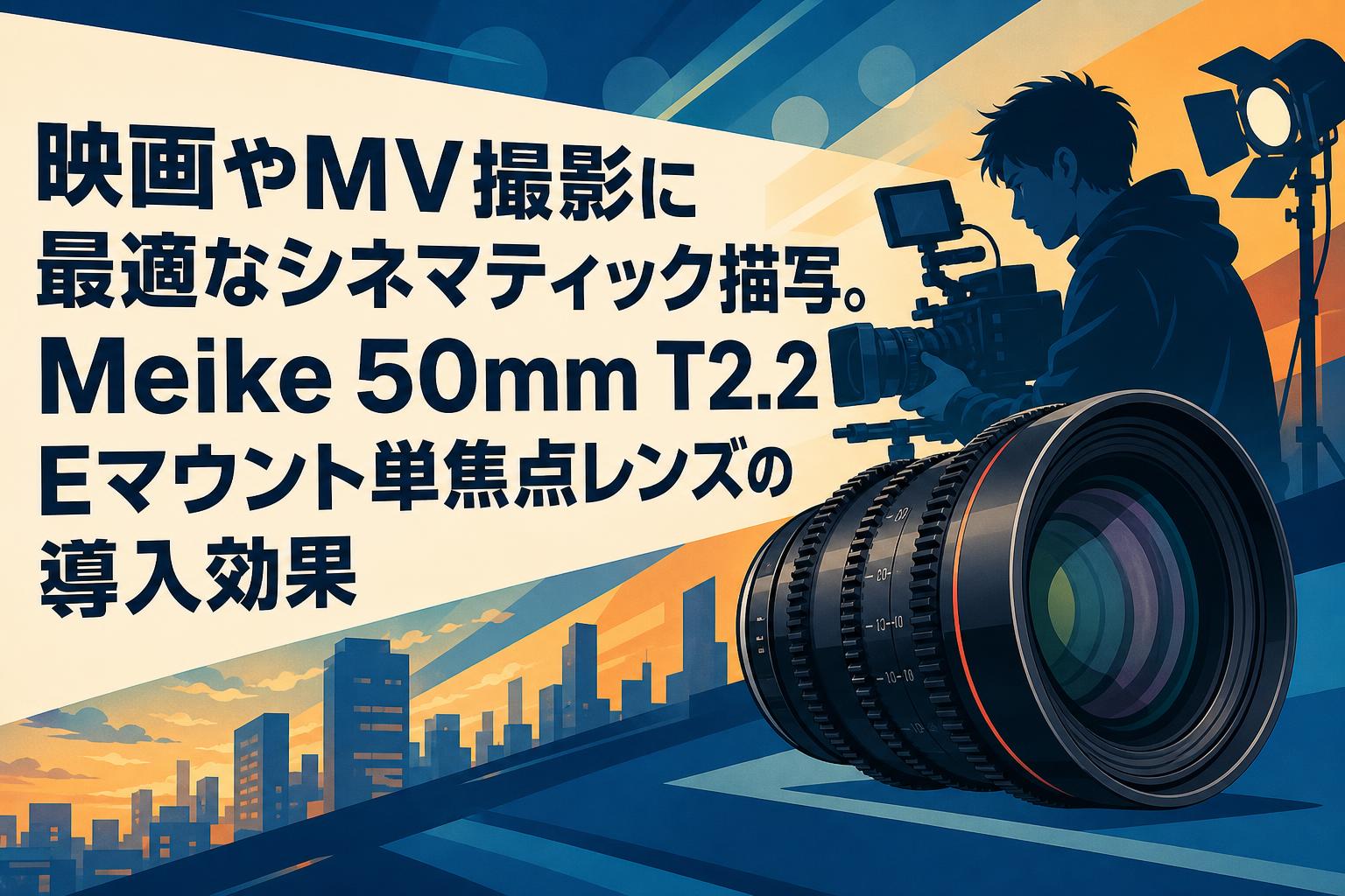 映画やMV撮影に最適なシネマティック描写。Meike 50mm T2.2 Eマウント単焦点レンズの導入効果