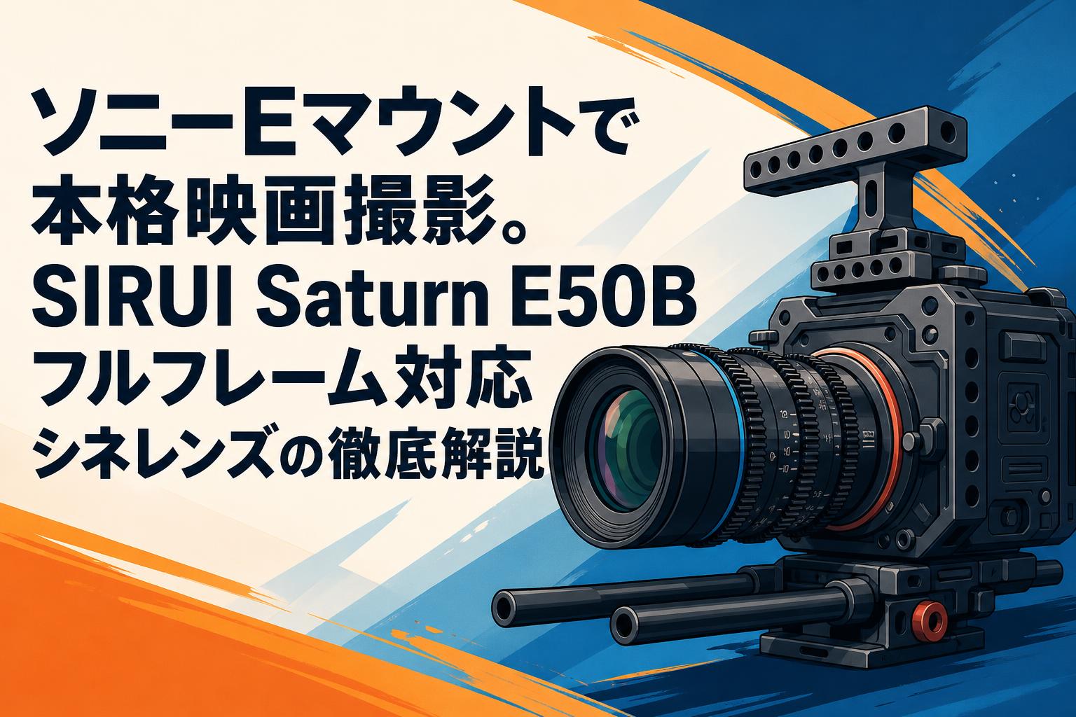 ソニーEマウントで本格映画撮影。SIRUI Saturn E50Bフルフレーム対応シネレンズの徹底解説