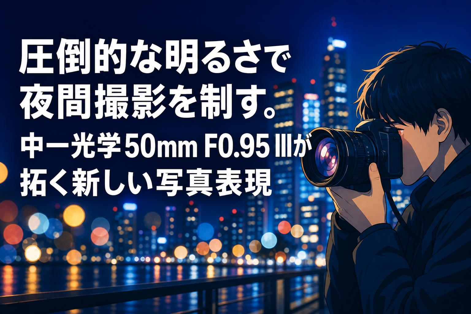 圧倒的な明るさで夜間撮影を制す。中一光学50mm F0.95 IIIが拓く新しい写真表現