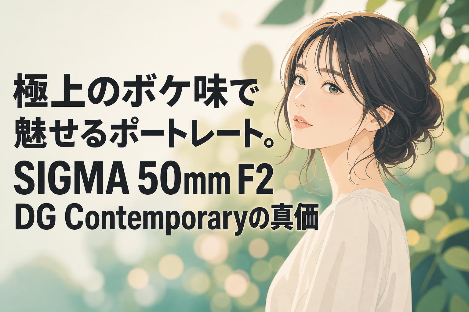 極上のボケ味で魅せるポートレート。SIGMA 50mm F2 DG Contemporaryの真価