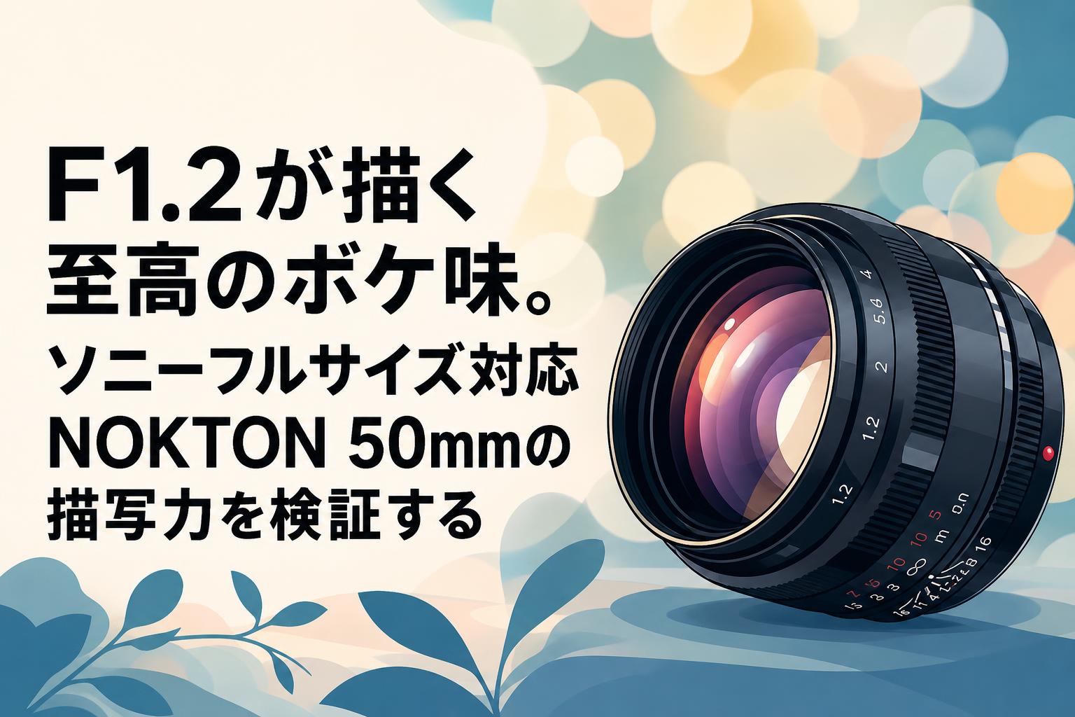 F1.2が描く至高のボケ味。ソニーフルサイズ対応NOKTON 50mmの描写力を検証する
