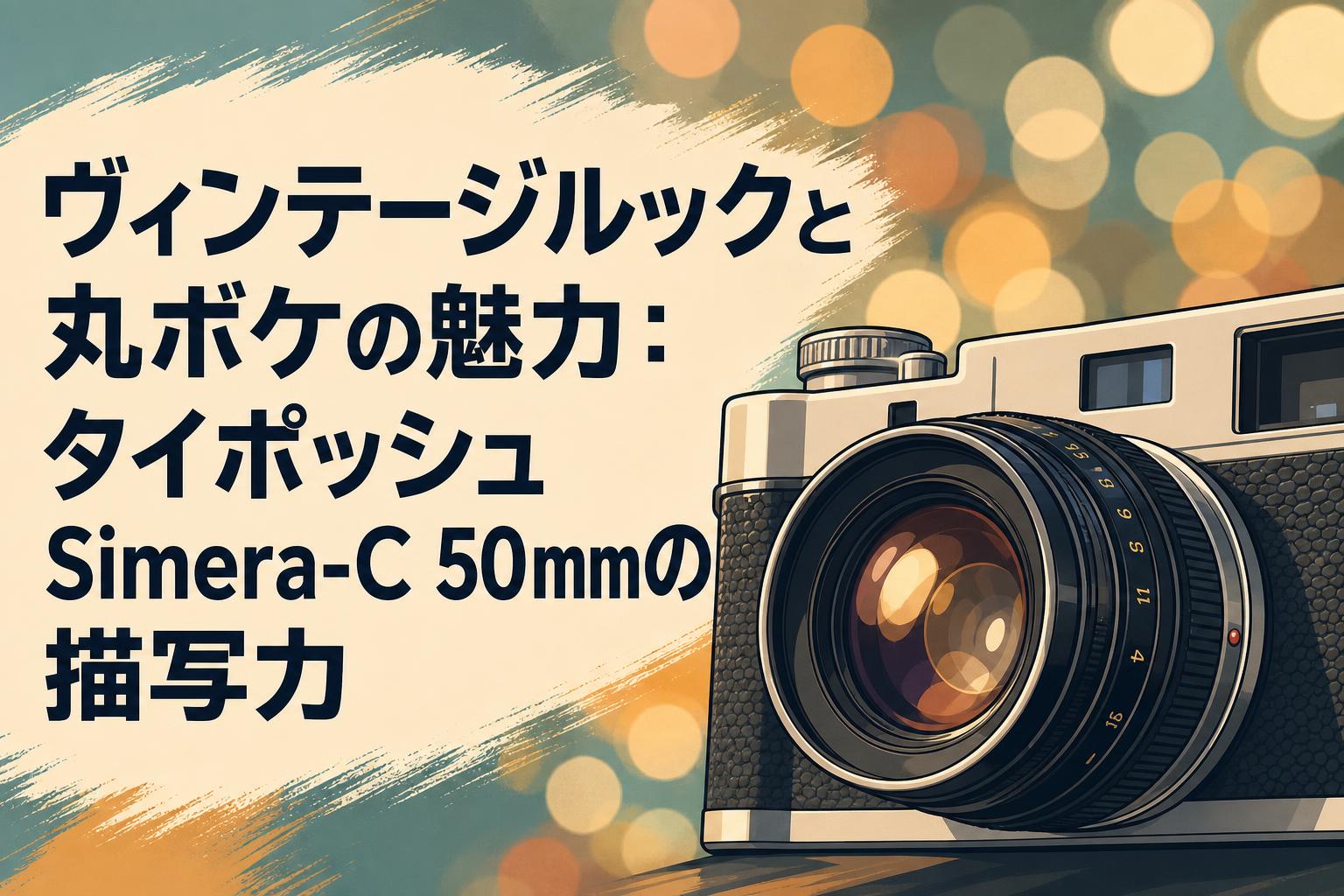 ヴィンテージルックと丸ボケの魅力：タイポッシュ Simera-C 50mmの描写力