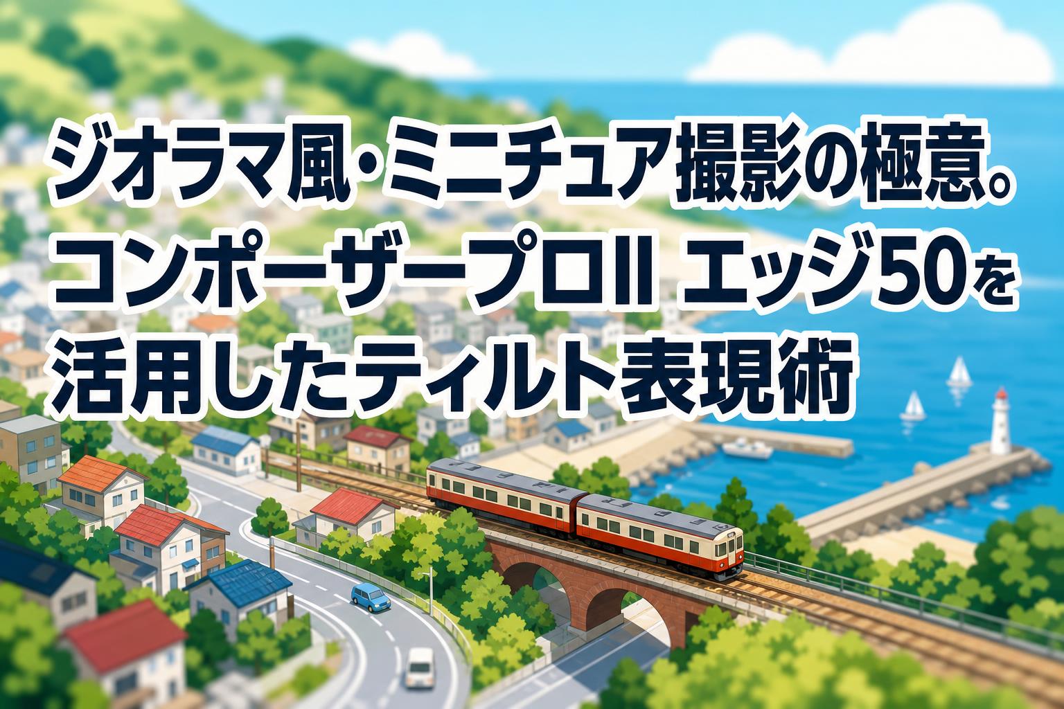ジオラマ風・ミニチュア撮影の極意。コンポーザープロII エッジ50を活用したティルト表現術