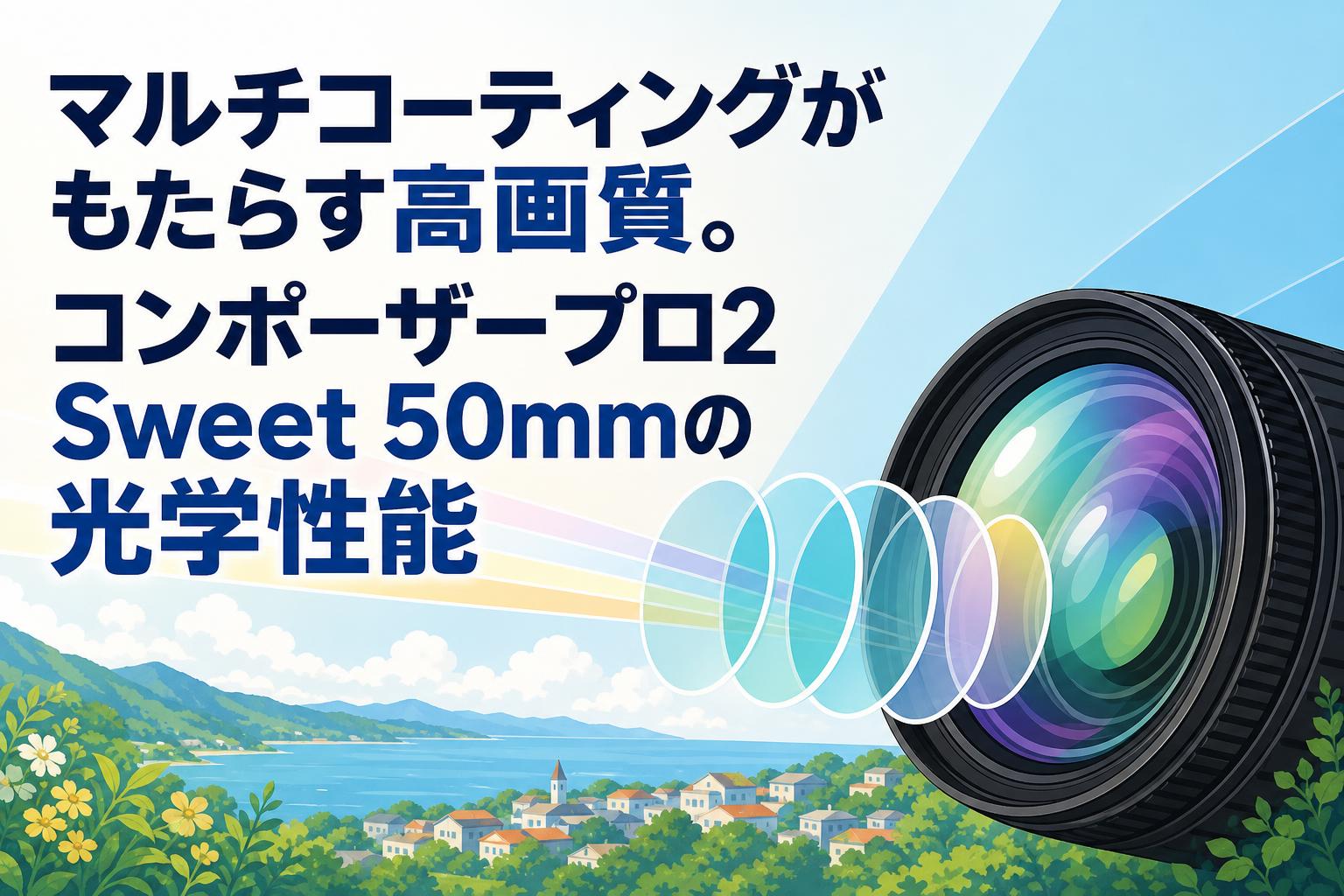 マルチコーティングがもたらす高画質。コンポーザープロ2 Sweet 50mmの光学性能