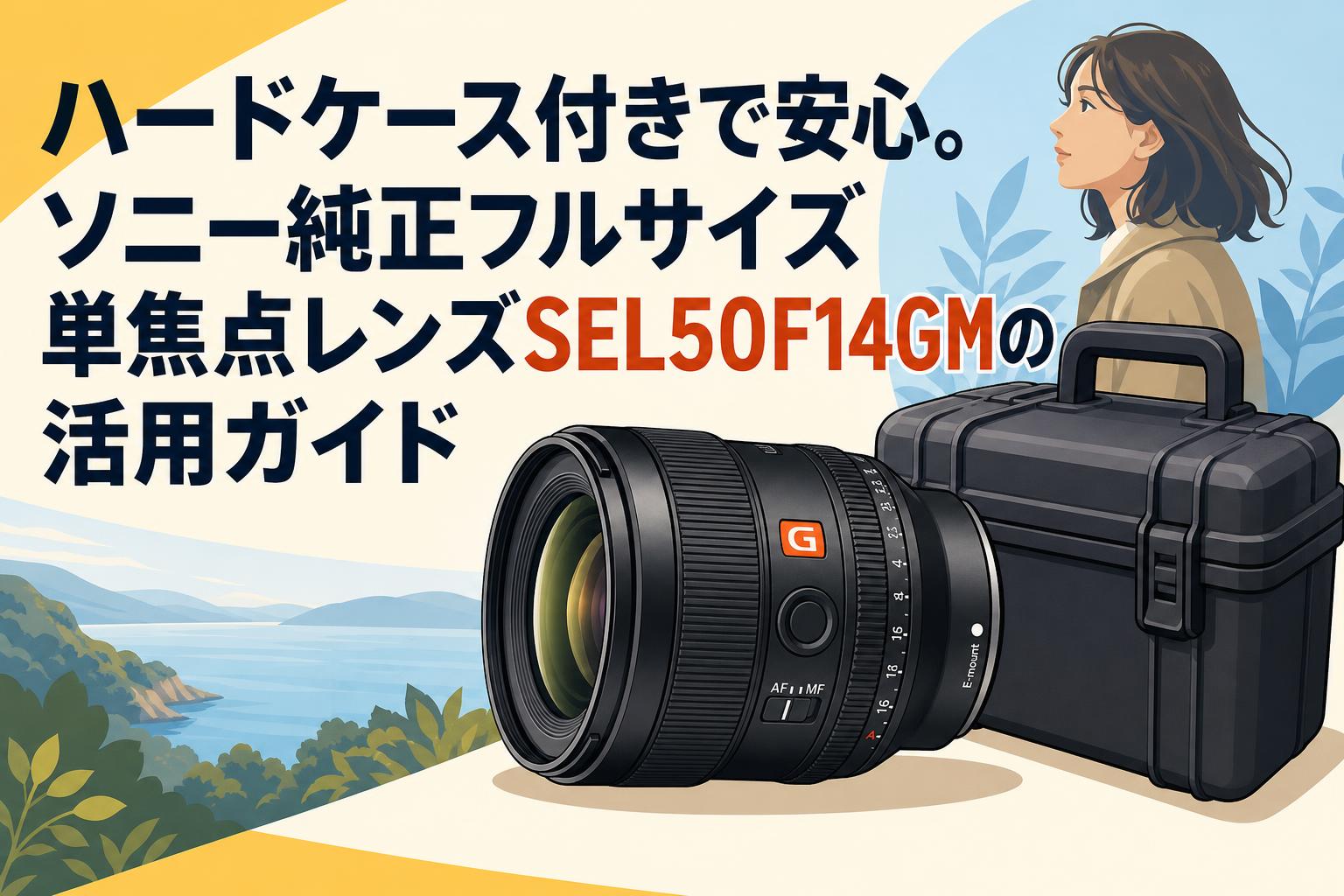 ハードケース付きで安心。ソニー純正フルサイズ単焦点レンズSEL50F14GMの活用ガイド