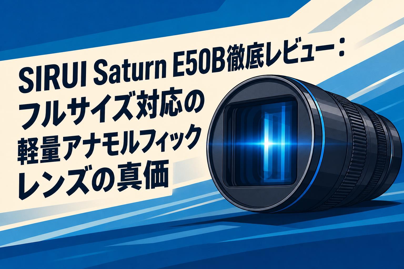 SIRUI Saturn E50B徹底レビュー：フルサイズ対応の軽量アナモルフィックレンズの真価