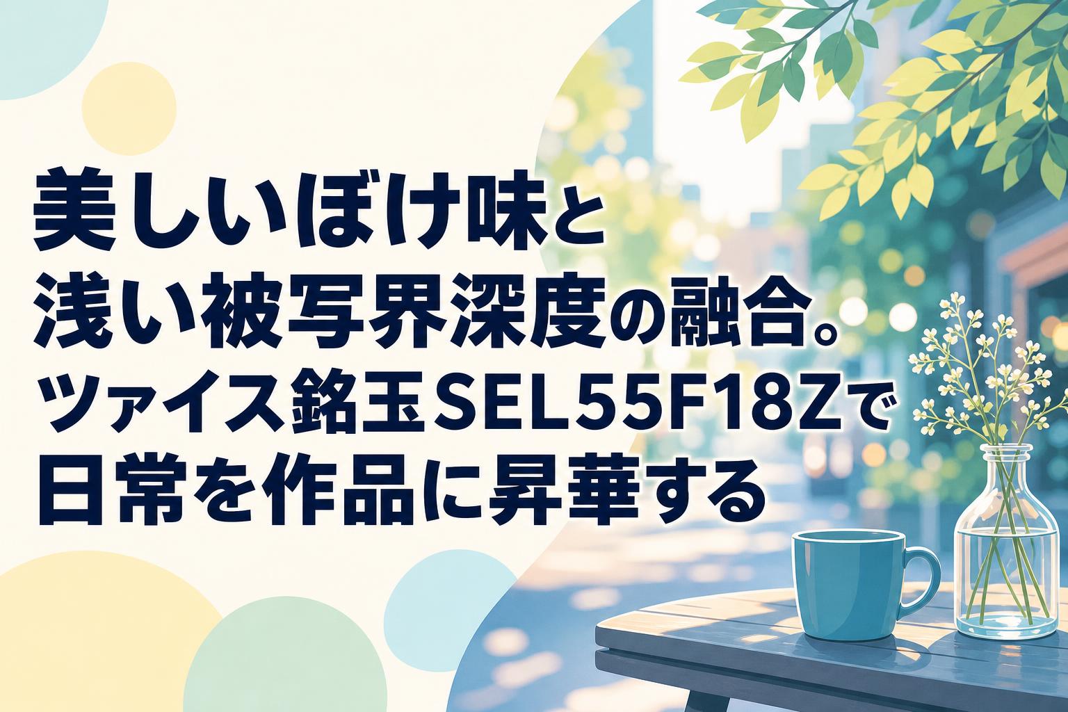 美しいぼけ味と浅い被写界深度の融合。ツァイス銘玉SEL55F18Zで日常を作品に昇華する