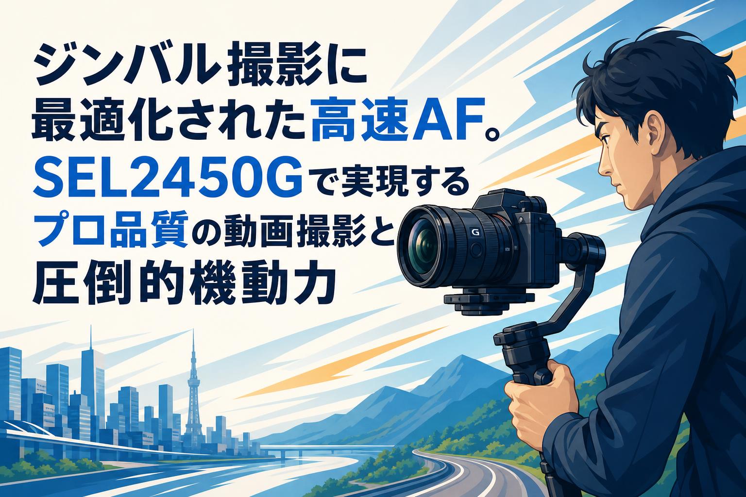 ジンバル撮影に最適化された高速AF。SEL2450Gで実現するプロ品質の動画撮影と圧倒的機動力