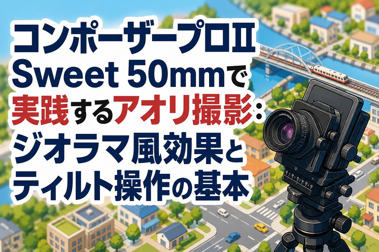コンポーザープロⅡ Sweet 50mmで実践するアオリ撮影：ジオラマ風効果とティルト操作の基本