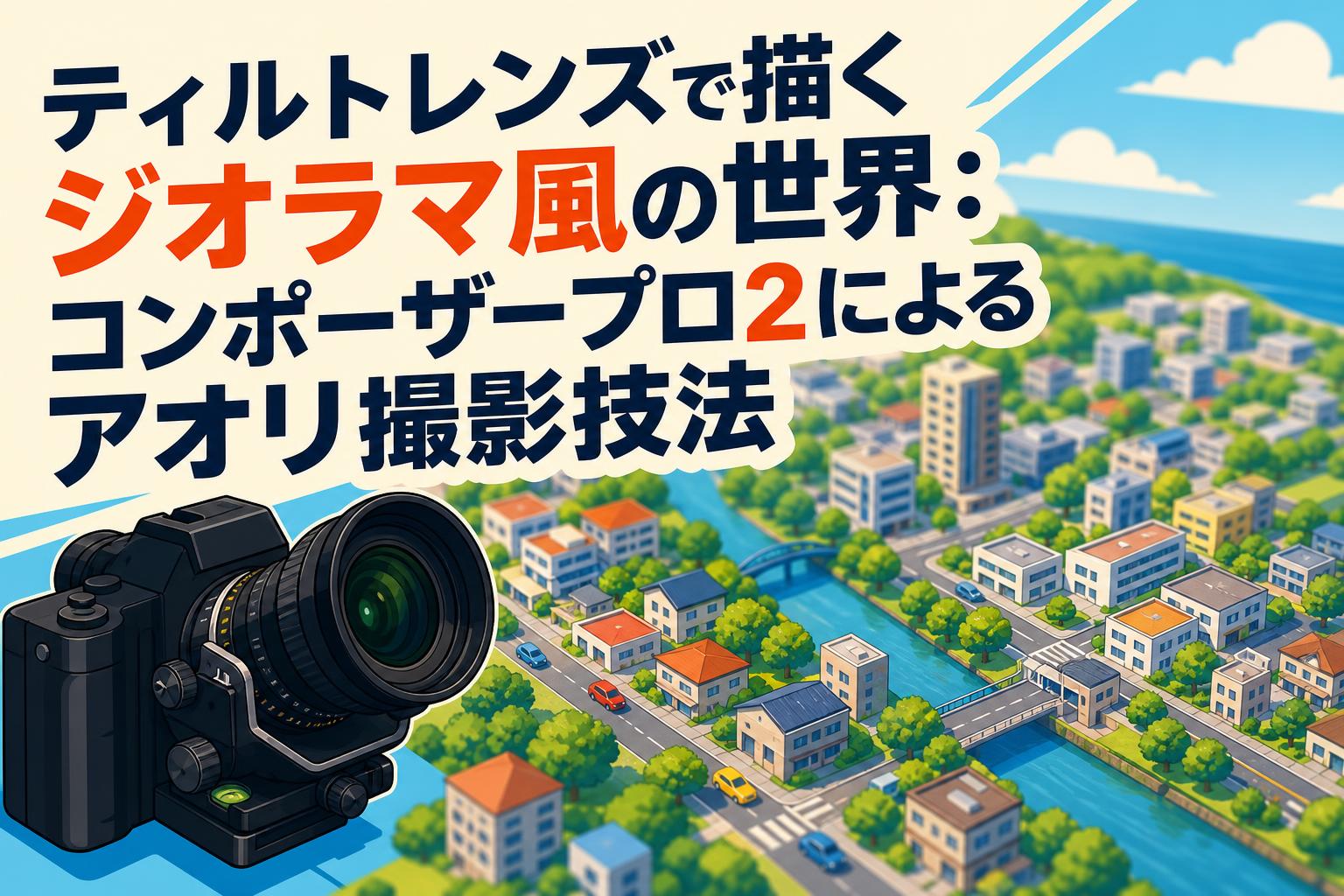 ティルトレンズで描くジオラマ風の世界：コンポーザープロ2によるアオリ撮影技法