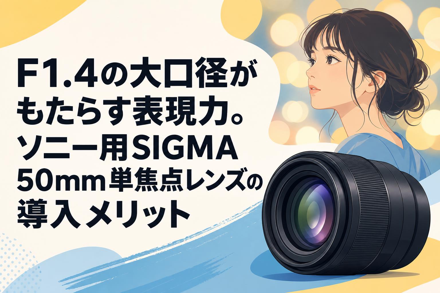 F1.4の大口径がもたらす表現力。ソニー用SIGMA 50mm単焦点レンズの導入メリット