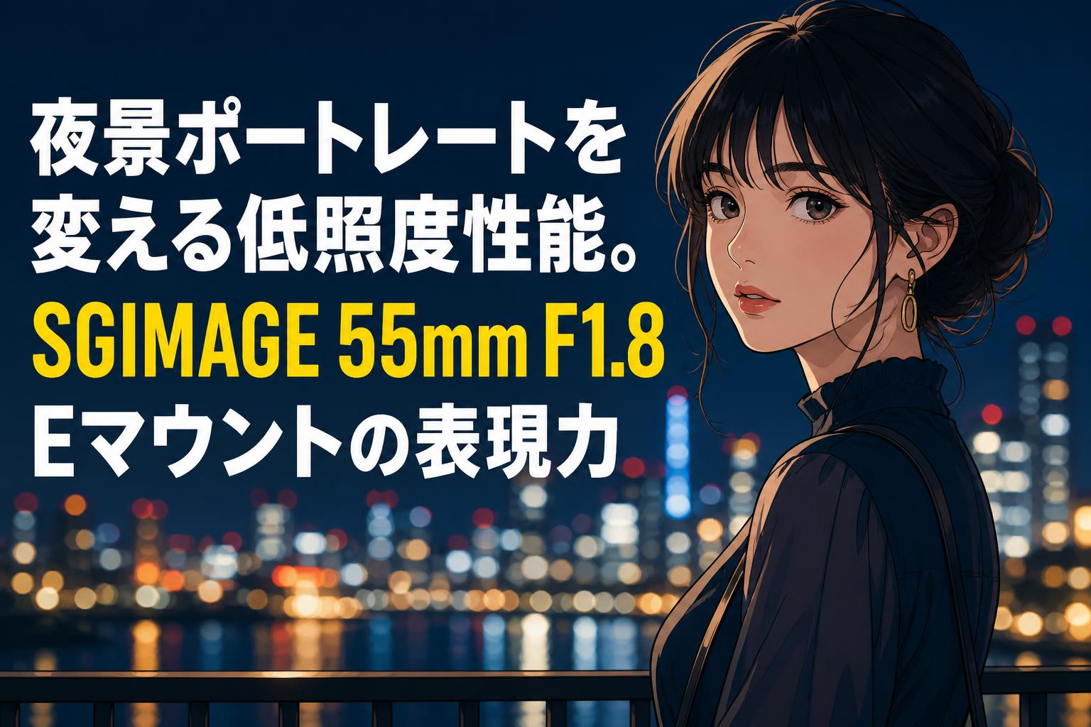 夜景ポートレートを変える低照度性能。SGIMAGE 55mm F1.8 Eマウントの表現力